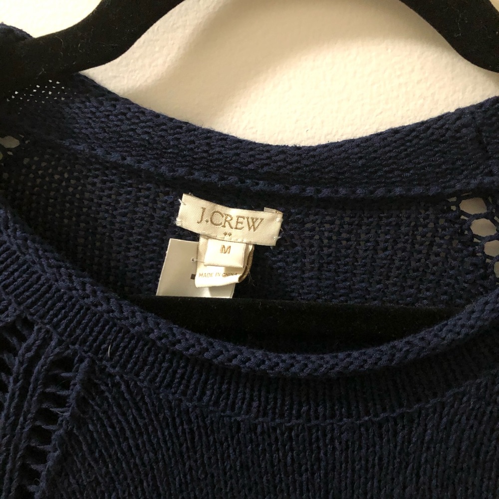 J.Crew navy knit crew neck long sleeve sweater